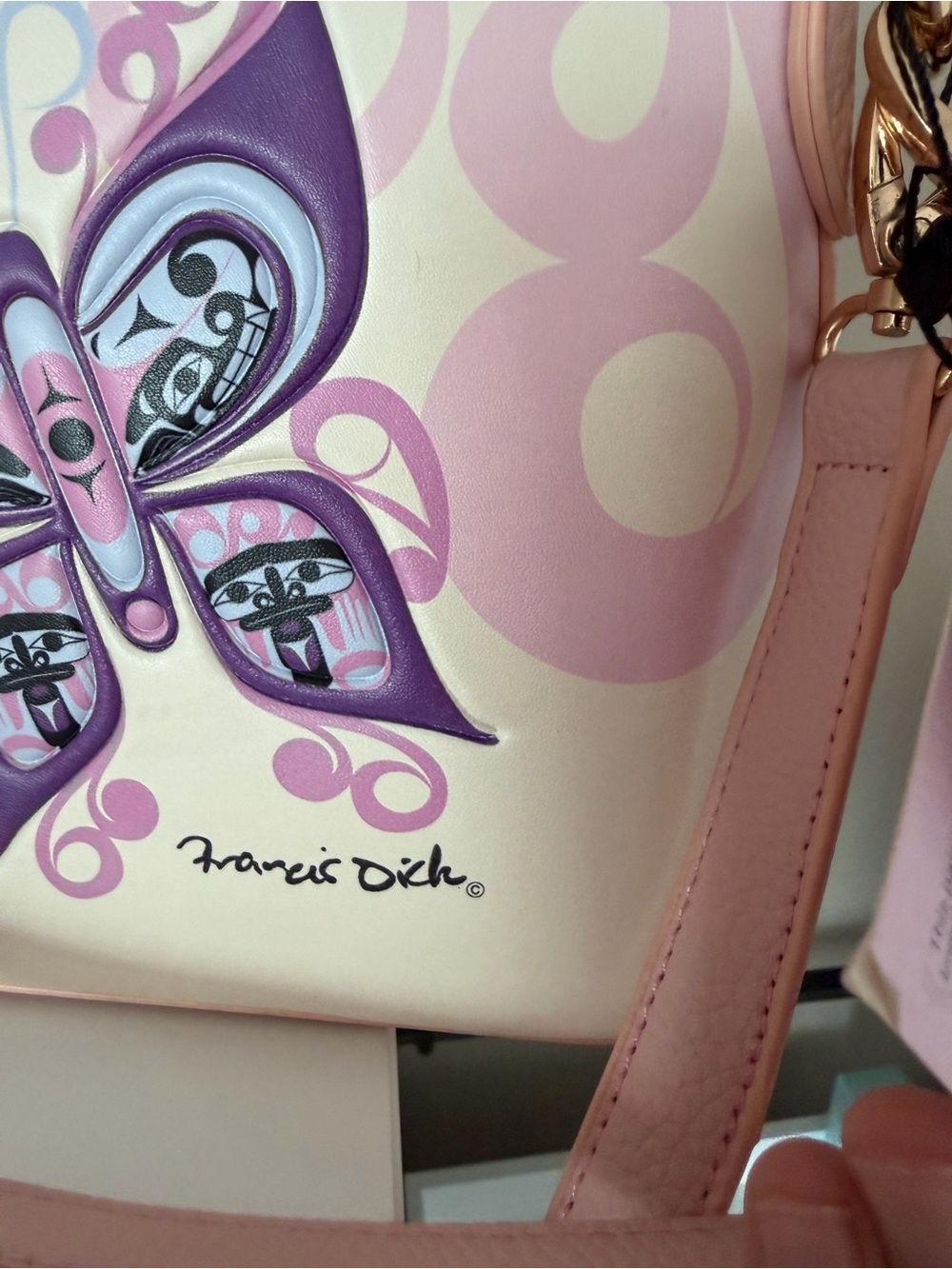 NWT Oscardo Francis Dick Celebration of Life Butterfly Art Crossbody Bag - Picture 3 of 14